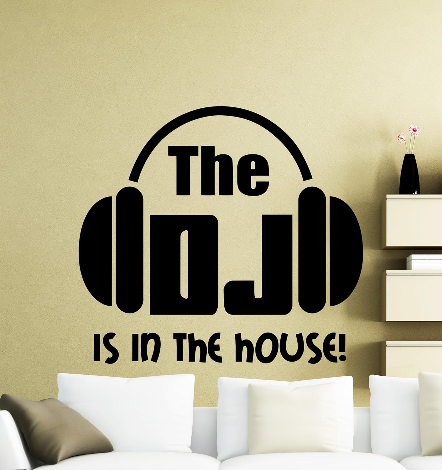 The Dj Is In The House Wall Decal Dick Jockey At Work Disco Dance