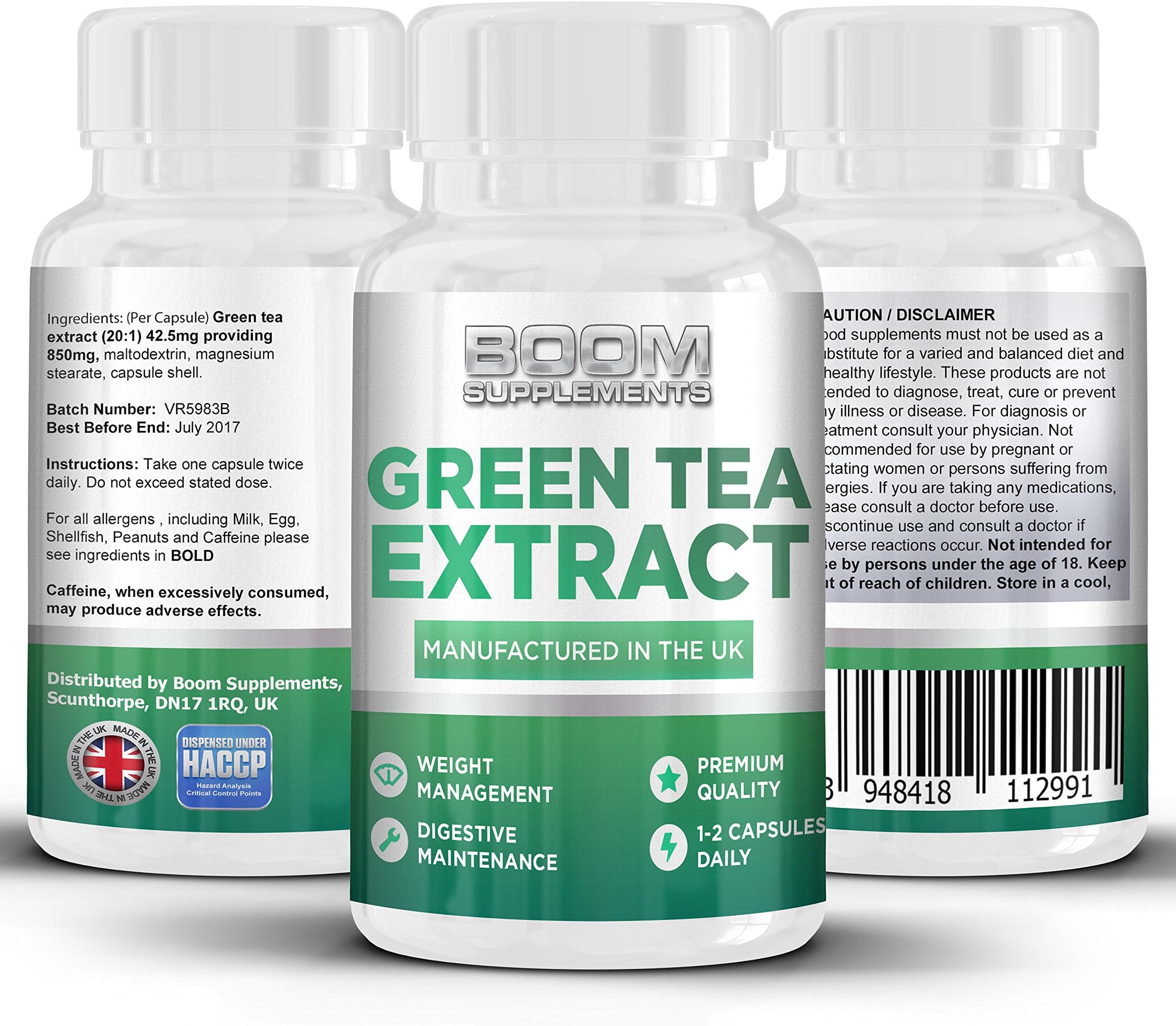 Green Tea Extract 850mg Max Strength | 90 Powerful Fat Loss Capsules | Green Tea Capsules | Helps Shed Fat For Men And Women | Achieve Weight Loss Goals FAST | Safe And Effective | Best Selling Fat Loss Pills | Manufactured In The UK! | Results Guaranteed | 30 Day Money Back Guarantee