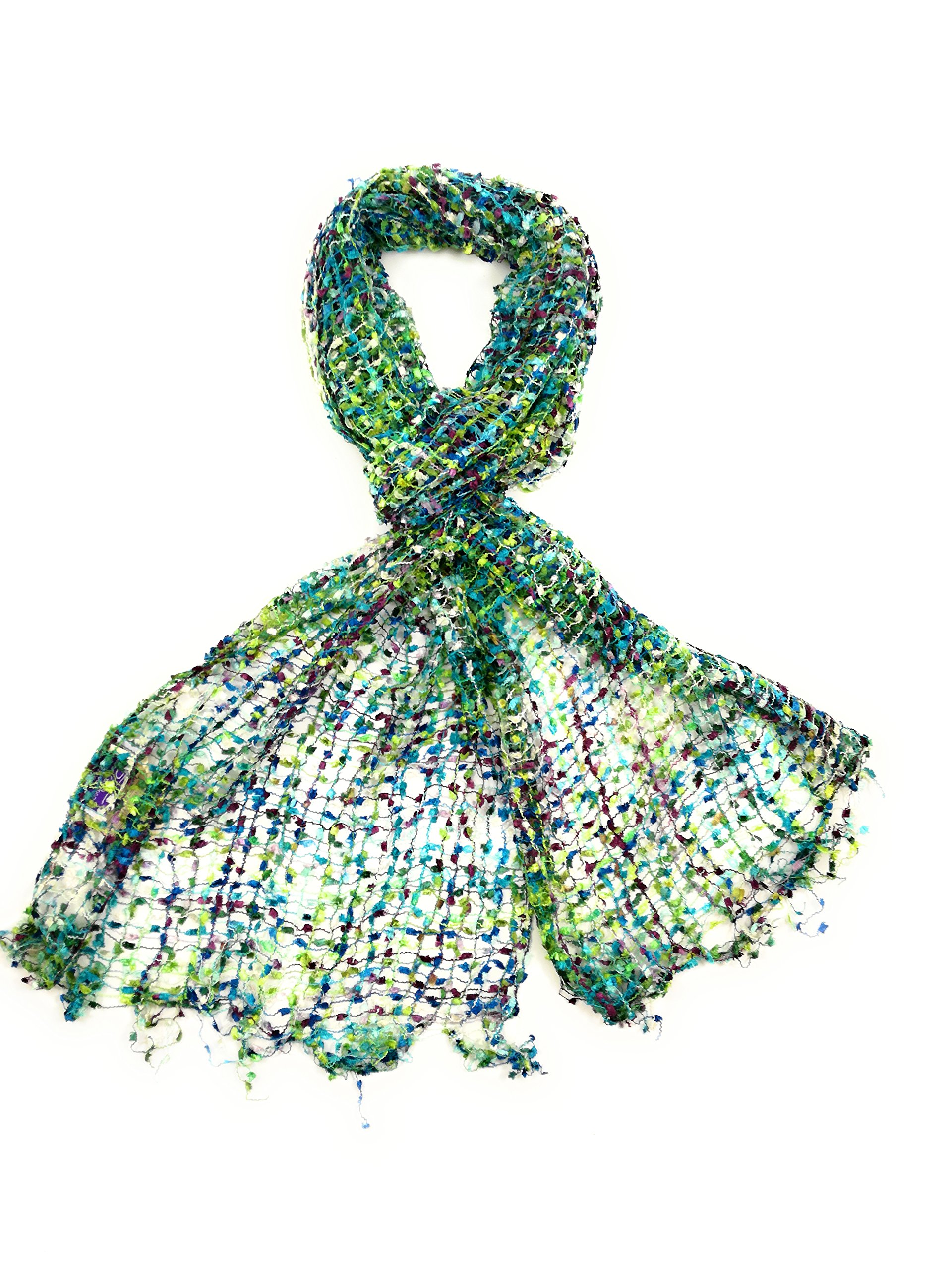 Lace Style Neck Scarf (Teal Mix)