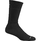 Darn Tough Men's Standard Issue Mid-Calf Light Cushion (Style 1474) Merino Wool, Black (Medium 8-9.5) - 6 Pack