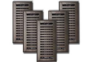 Sierra Grates 4" x 10" Contemporary Design Floor Register in Metallic Bronze Finish, Case of 5 | Vent Covers for Home Floor- Measure Duct Opening for Correct Air Vent Cover Size