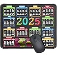 RMYMPMYX Mouse Pad with Stitched Edge, Computer Mouse Pad with Non-Slip Rubber Base, Mouse Pads for Computers Laptop Mouse 9.6x7.9x0.1 inch, (2025 Calendar Black)