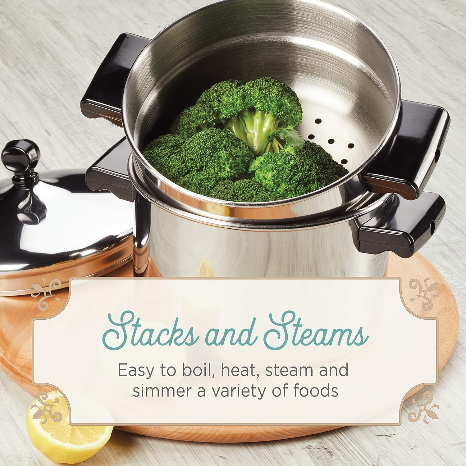 Farberware Classic Series Sauce Pot/Saucepot with Steamer Insert, 3 Quart, Silver: Kitchen & Dining