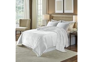 SoftHeat Mattress Pad Heated Electric Warming Blanket with Safe & Warm Low-Voltage Technology, Queen, White