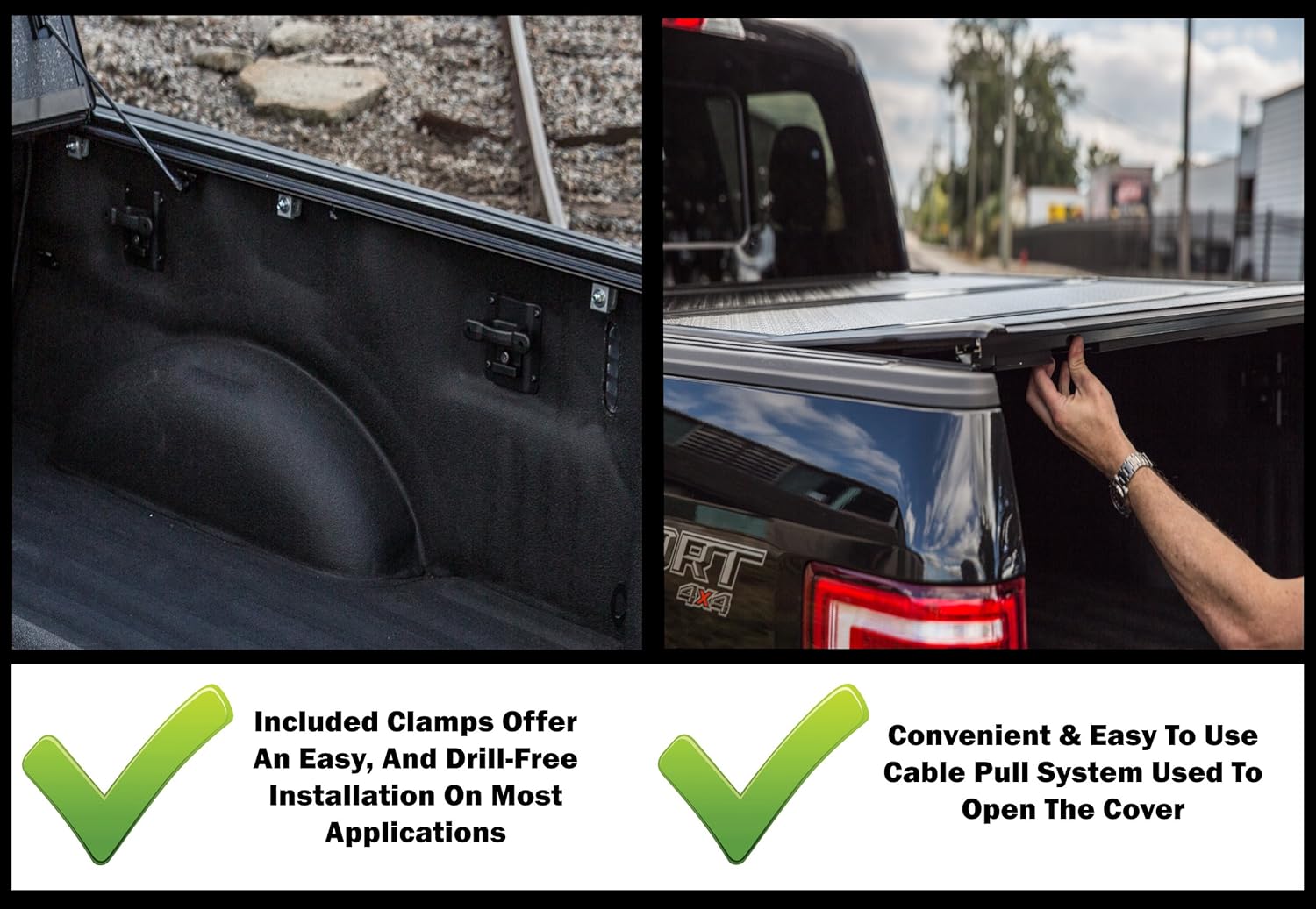 Amazon Com Gator Fx3 Hard Folding Tonneau Bed Cover 2002 2018 Dodge Ram 6 4 Bed W O Rambox Automotive