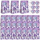 24 Set Kpop Theme Gift Bags Kpop Birthday Party Favor Bag Kpop Themed Goodie Treat Bags-24 Kpop Gift Bags and 24 Kpop Stickers for Kpop Birthday Decorations Kpop Birthday Party Supplies Movie KpopThemed Birthday Party Decoration(Vibrant iridescent)