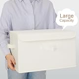 GRANNY SAYS Cloth Storage Boxes with Lids Pack of 2 Cream 40x26x25.5 cm view 4
