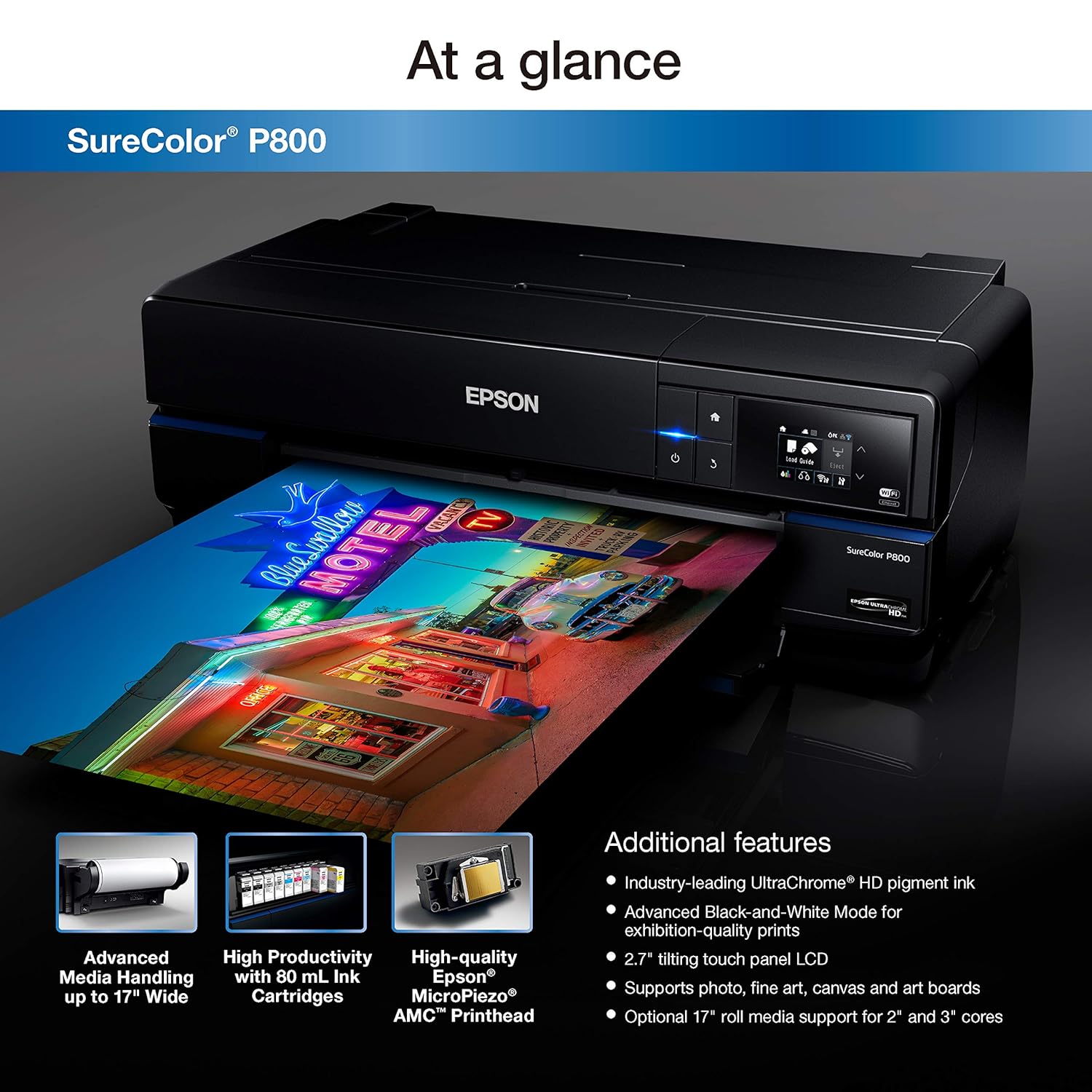 Amazon.com: Epson SureColor P800 17" Inkjet Color Printer: Office Products