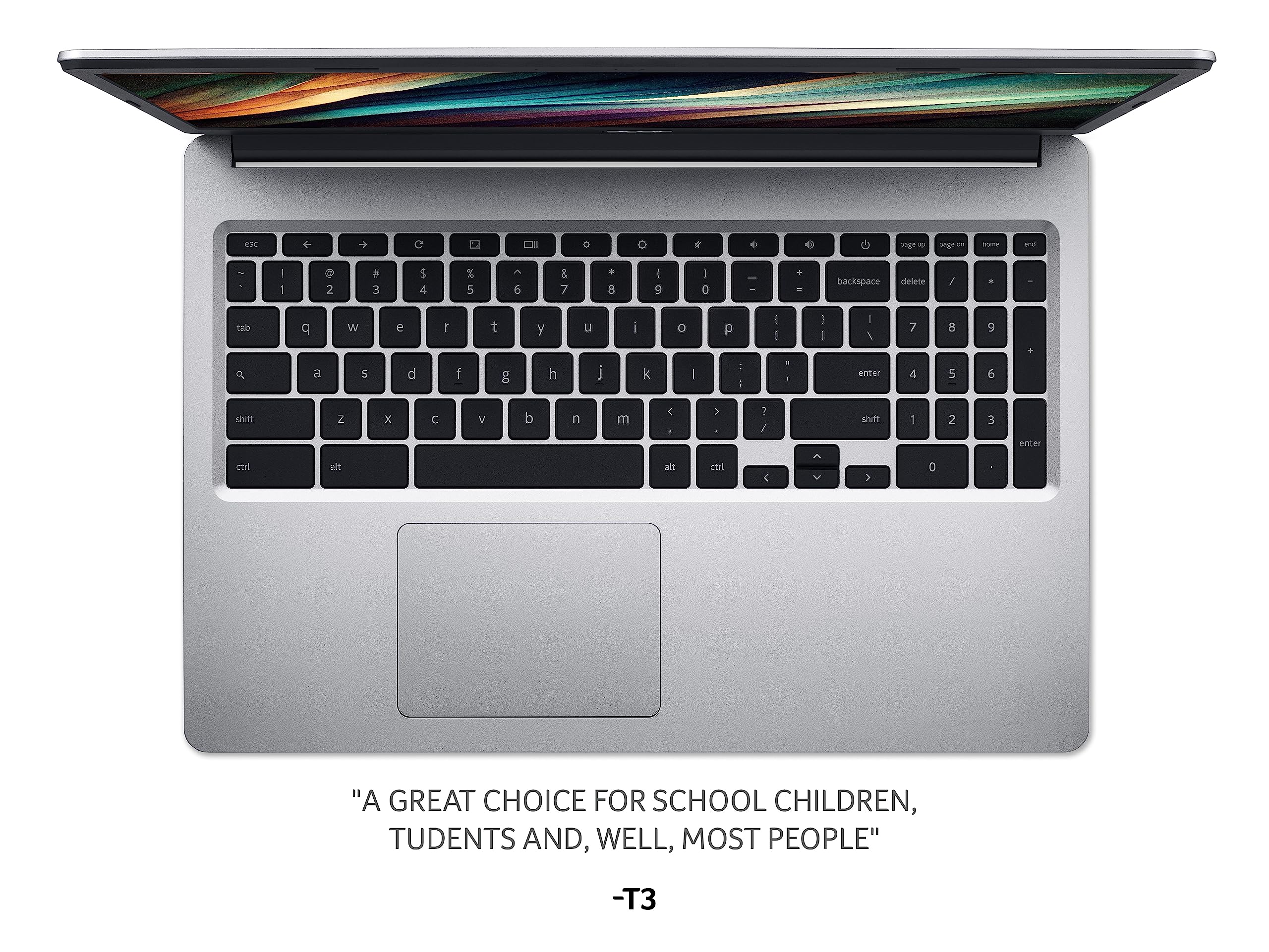 Acer Chromebook 315 CB315-3HT - (Intel Pentium N5000, 4GB, 64GB eMMC, 15.6 Inch Full HD Touchscreen Display, Google Chrome OS, Silver)