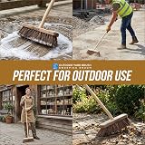 TDBS The Dustpan and Brush Store 10 Inch Outdoor Garden Broom with Wooden Handle view 5