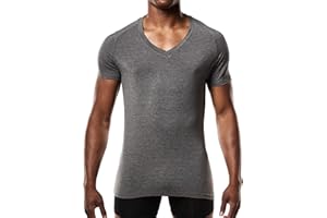 MR. DAVIS CLOTHING COMPANY Mr. Davis Comfort Fit Premium Bamboo Viscose Tailored Cut Stylish V Neck Men's Undershirt