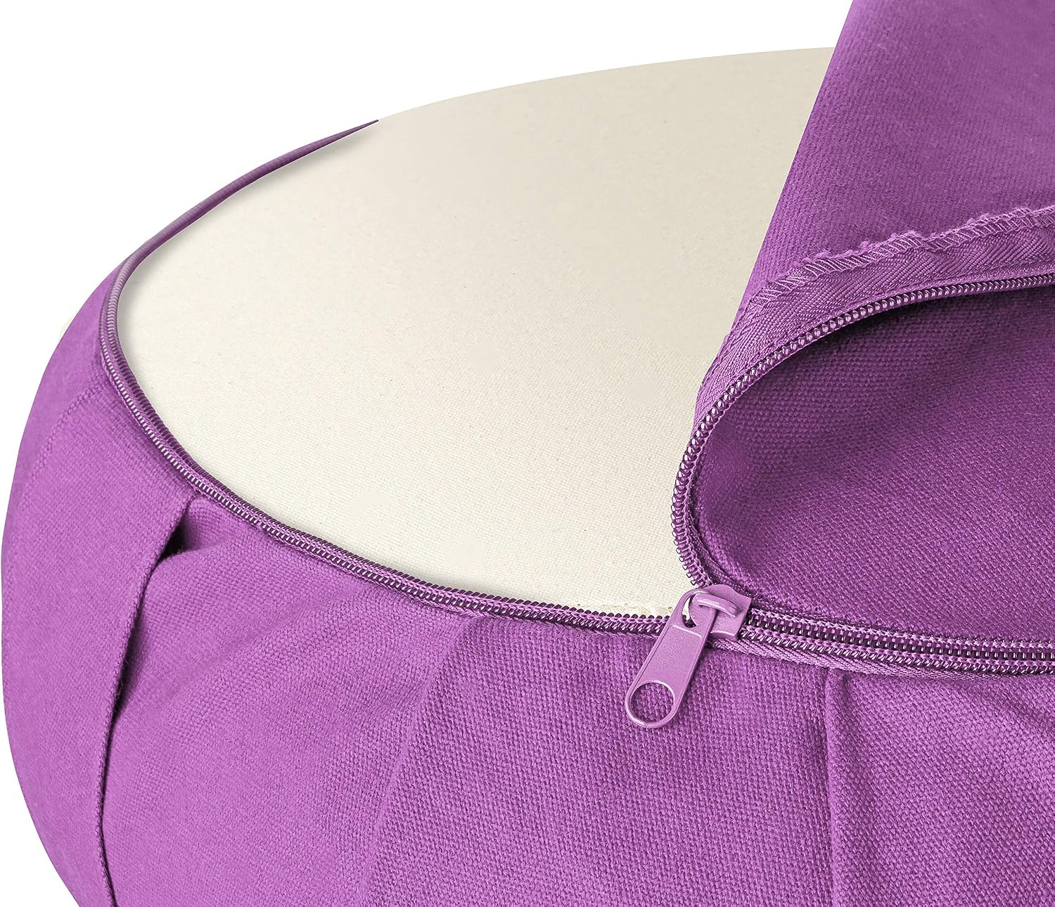 BODYMATE Halfmoon Meditation Cushion/Yoga Pillow, 42cm long 30cm wide and 15cm high, Removable washable 100% Cotton Cover - Image 4