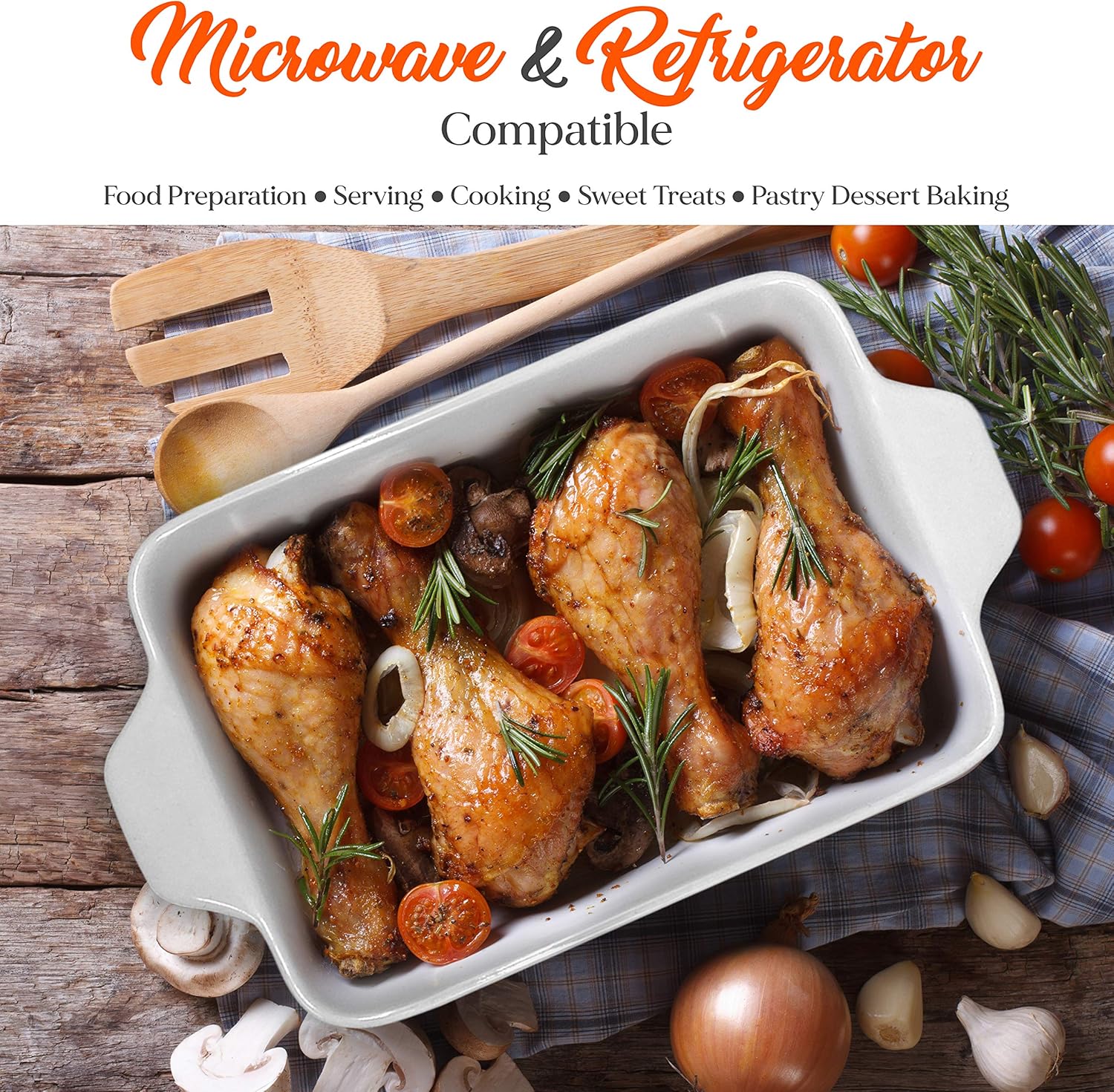 NutriChef 3Pcs. Nonstick Bakeware PFOA PFOS PTFE Tray Set w/Odor-Free Ceramic, 446°F Oven Microwave/Dishwasher Safe Rectangular Baking Pan, Aqua: Kitchen & Dining