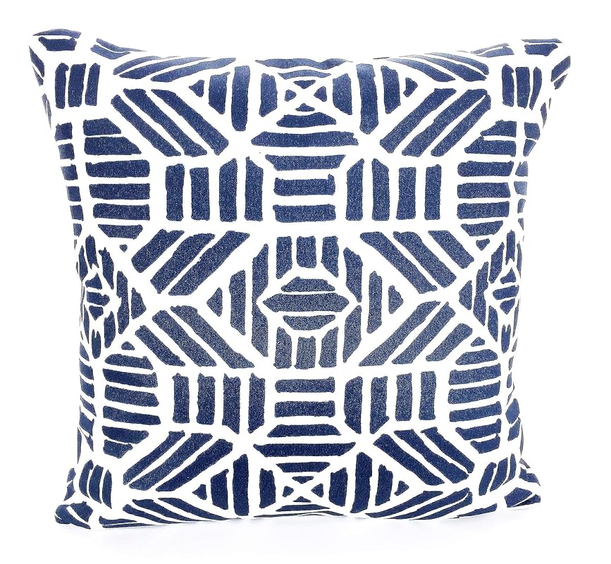 Amazon.com: OUTDOOR Navy White Pillow Covers, Throw ...