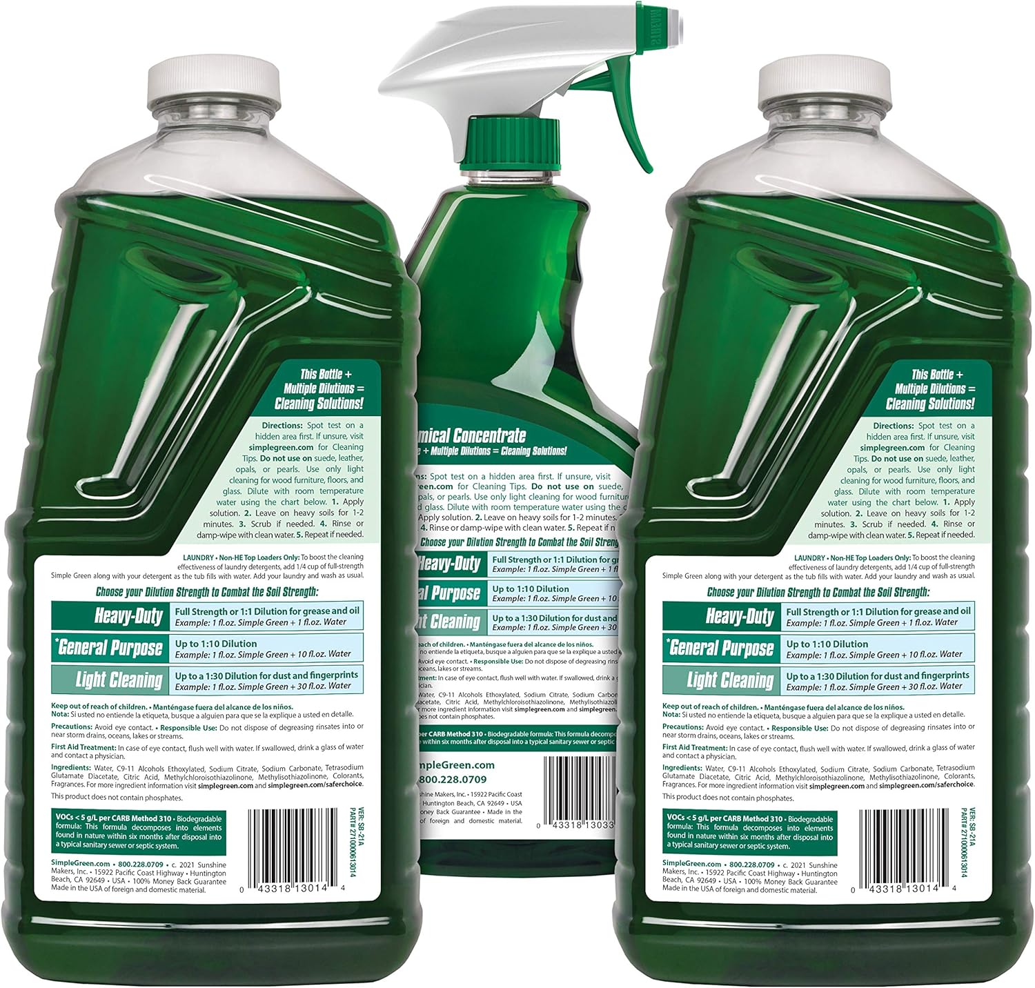 Simple Green AllPurpose Cleaner Spray and Refill, Green, 3 Piece Set, Original, 1 Count: Health & Personal Care