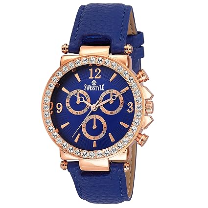 Swisstyle Analogue Blue Dial Womens Watch-Ss-Lr625-Blu-Blu