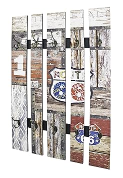 Haku-Möbel Wandgarderobe, Stahl, Vintage, 9 x 65 x 100 cm