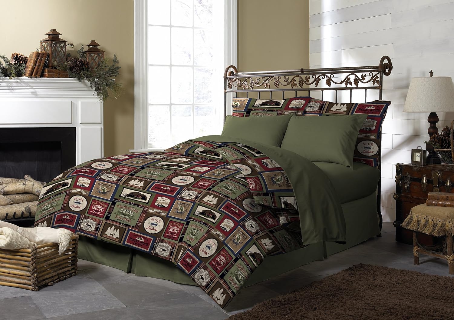Amazon Com Pine Creek Lodge Comforter Set Including Shams