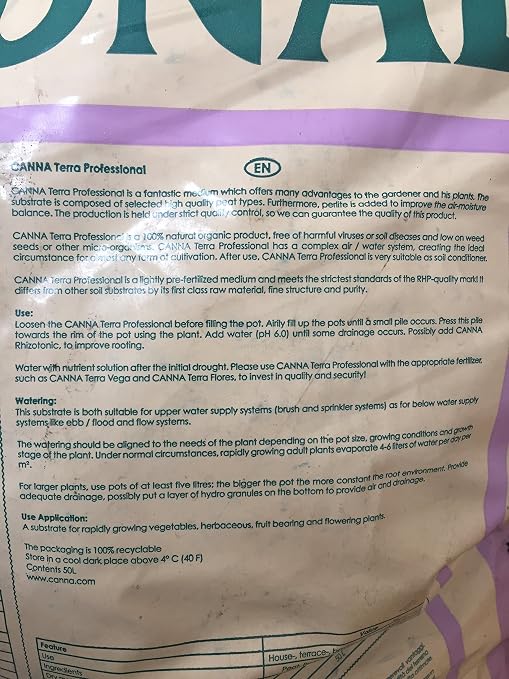 Canna Terra Professional - Bolsa de mezcla de tierra, 50L: Amazon ...