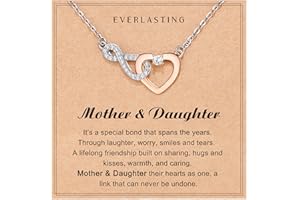 Shonyin Everlasting Heart Necklace for Women Girls Mother (Bonus) Daughter (Sons) Girlfriend Grandma Granddaughter Mother Daughter in Law Sister (in Law) Soulmate Wife Christmas Valentines Day Birthday Gifts