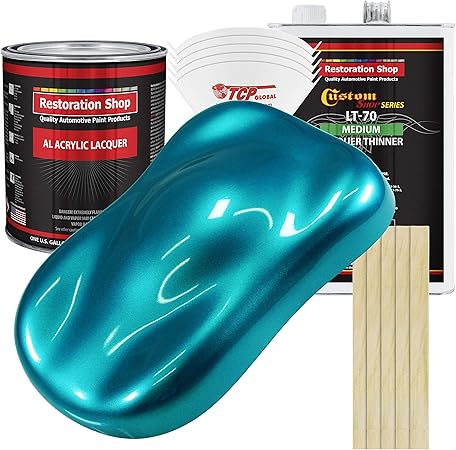 Amazon Co Jp Restoration Shop ティールグリーンメタリックアクリルラッカーオートペイント 一ガロンペイントキット 中薄 プロフェッショナル光沢自動車 トラック ギター 家具の補修コーティング 車 バイク Amazon Co Jp Restoration Shop ティールグリーンメタリックアクリルラッカーオートペイント 一ガロンペイントキット 中薄 プロフェッショナル光沢自動車 トラック ギター 家具の補修コーティング 車 バイク