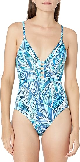 Amazon La Blanca レディース レースアップ フロント ミオ ワンピース水着 ワンピース 通販