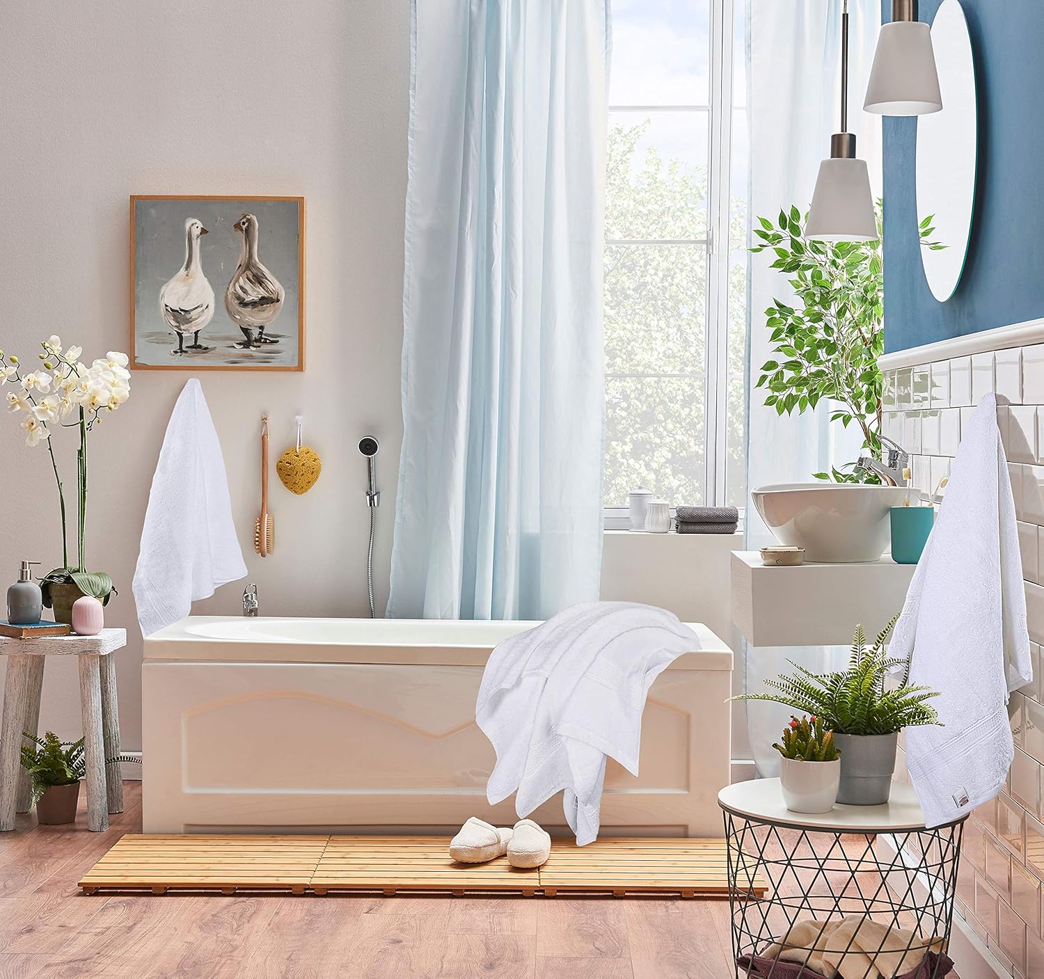 Utopia Towels Towel Set, 2 Bath Towels, 2 Hand Towels, and 4 Washcloths, 600 GSM 100% Premium Ring Spun Cotton Highly Absorbent Towels for Bathroom, Shower Towel, (Pack of 8): Home & Kitchen