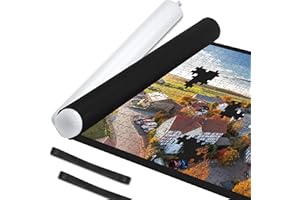 WOPLAGYREAT Jigsaw Puzzle Mat Roll Up, Puzzle Board Saver 2000 1500 1000 500 Piece Large for Adults Kids Portable Table Cover Keeper Sotre Sotrage Transport Pump Puzzles, 2 Bandage Inflatable Tube Tabletop Gifts