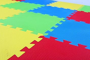 balancefrom kid's puzzle exercise play mat with eva foam interlocking tiles