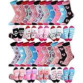 Floraltop 20 Pairs Volleyball Socks for Women Teen Girls Funny Athletic Cotton Crew Socks Bulk Novelty Birthday Sports Gifts for Volleyball Coach Team Players