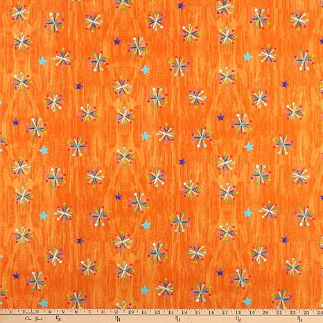 Amazon Com Andover The Very Hungry Caterpillar Bright Asterisk Orange Quilt Fabric By The Yard
