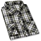Cromoncent Men's Casual Plaid Flannel Long Sleeve Button Down Shirts | Soft &amp; Comfortable Material