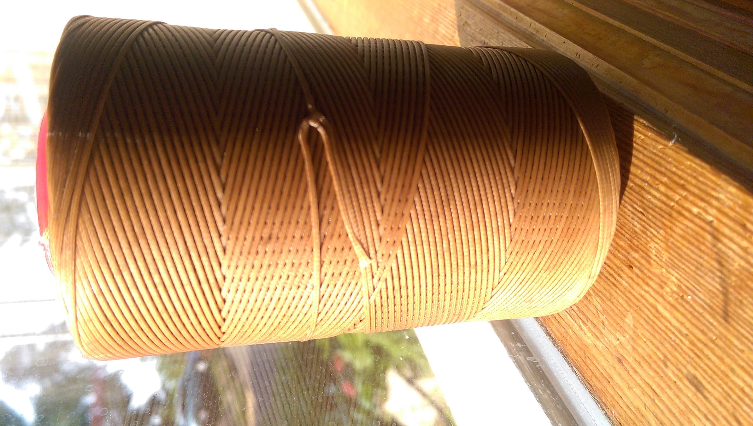 20 Meters - Ritza 25 - Waxed Tiger Thread - Braided Polyester for Hand Sewing Leather (Amber Glow JK76)