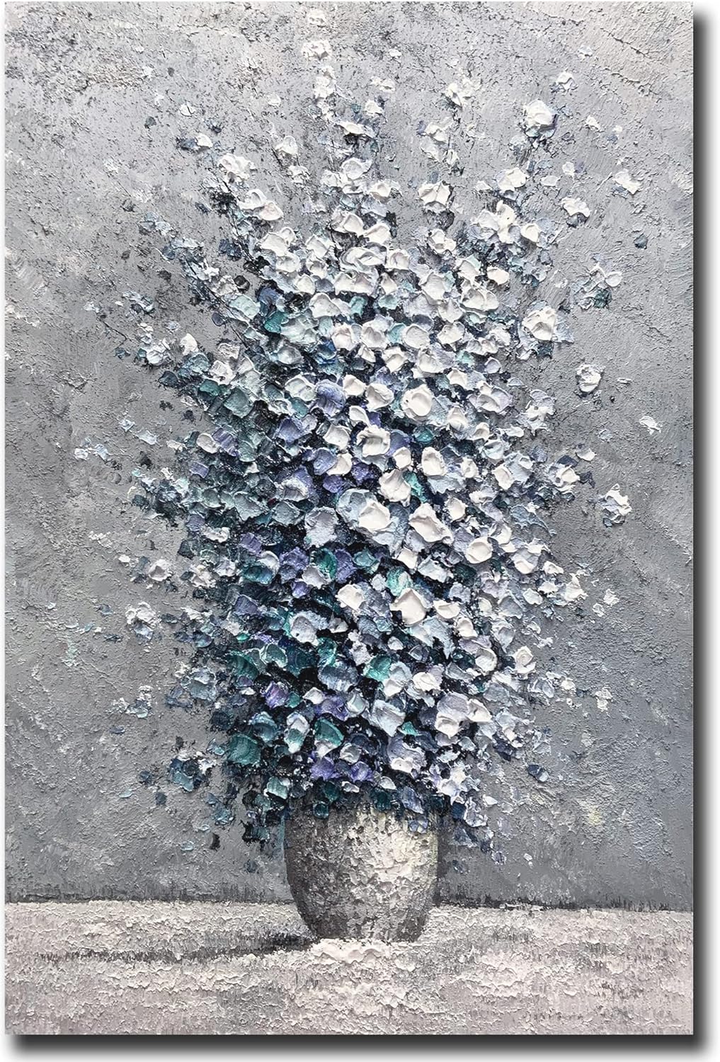 Paintings - Yotree paintings 24x36 Inch Wall Art Hand-Painted Oil Painting On Canvas Gallery Wrapped Painting Modern Floral Artwork for Living Room Bedroom Décor Ready to Hang