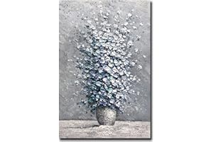 Yotree paintings 24x36 Inch Wall Art Hand-Painted Oil Painting On Canvas Gallery Wrapped Painting Modern Floral Artwork for Living Room Bedroom Décor Ready to Hang