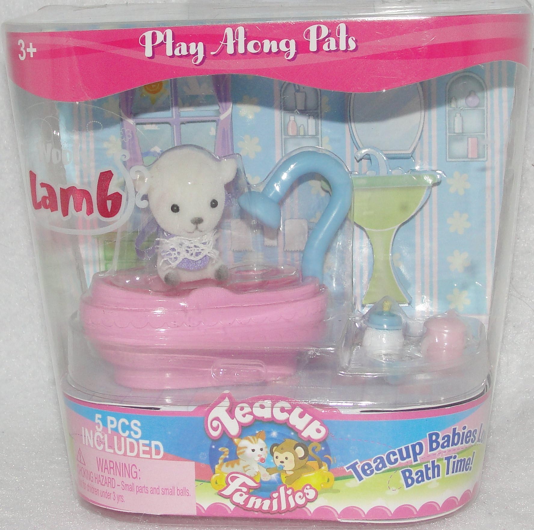 Teacup Families Babies Wooly Lamb Play Along Pals