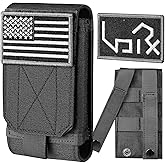 Urvoix Army Camo Molle Bag for Mobile Phone Belt Pouch Holster Cover Case Size L, with Patches