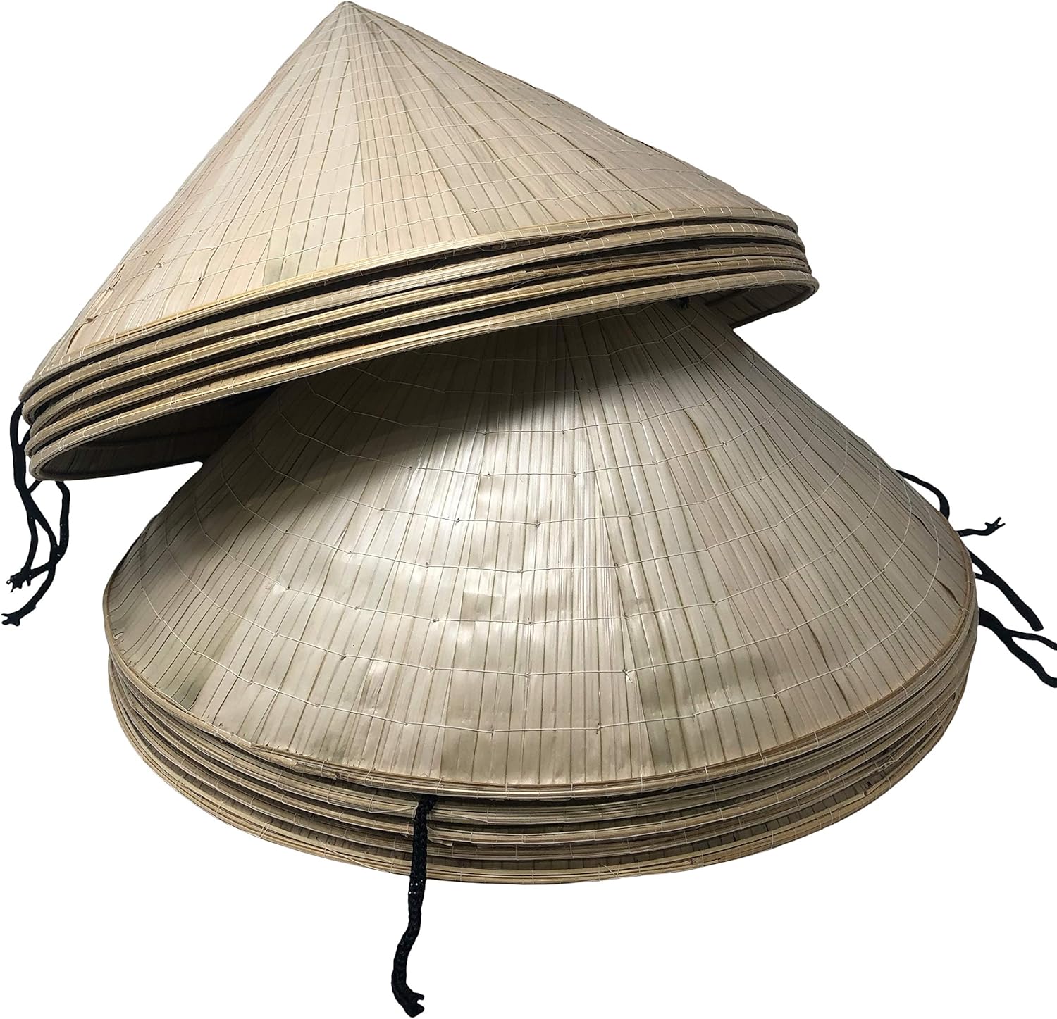 Chapeau Tribe Authentic Bamboo Deluxe Coolie Hat 10 Pack