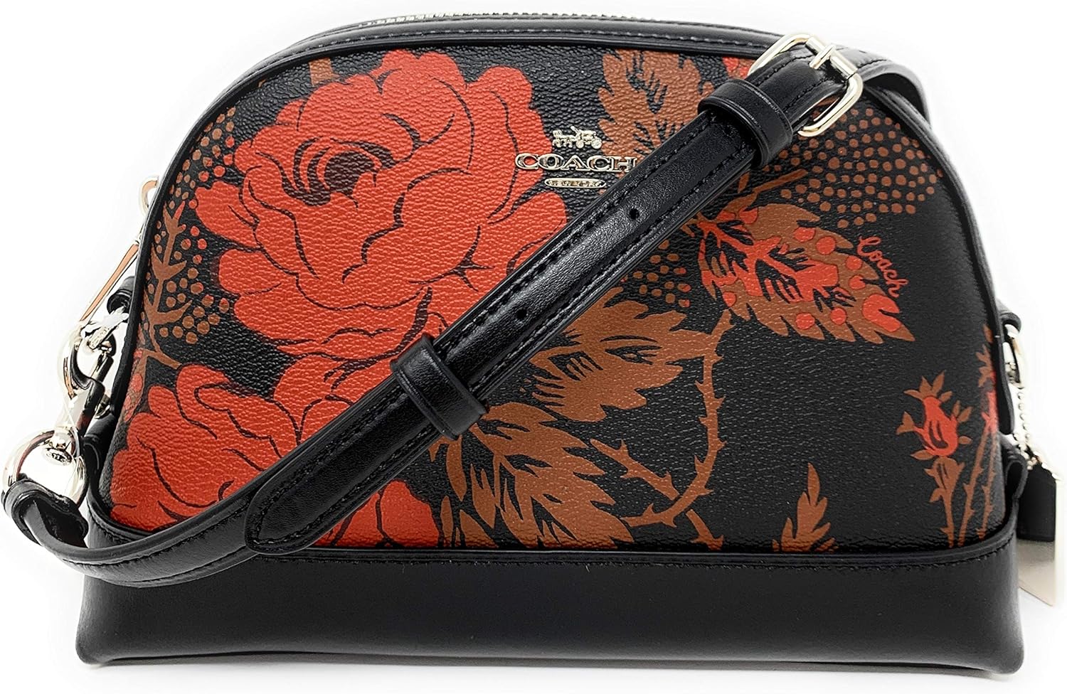coach bag with roses