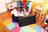 Nyxi Faux Leather 76x38x38cm Foldable Storage Ottoman Seat Black view 8