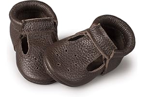 Littlebeemocs Soft Sole Infant, Baby and Toddler Shoes – Elastic T-Strap Italian Leather Baby Moccasin Shoes for Boys and Girls; Crib Shoes to Baby Walking Shoes Handcrafted in Europe