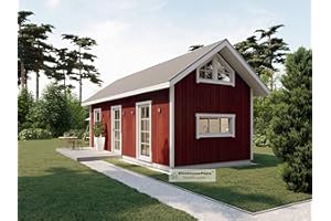 12'x28' Cabin House Plans, Two-Bedroom Tiny house with Loft, Cottage Building Blueprint