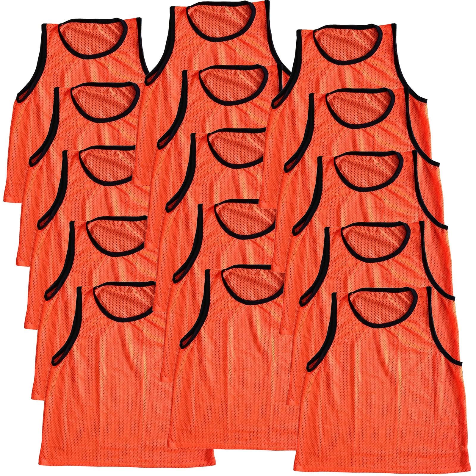 Bluedot Trading Pinnie Scrimmage Vest - 24 Pack, Orange, Youth