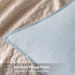 MIULEE Decorative Linen Euro Sham Pillow Covers