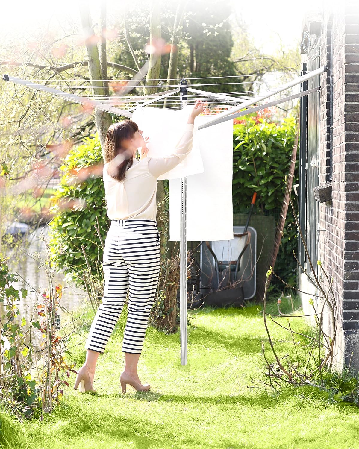 Brabantia, Lift-O-Matic, 40 Metres of Clothes Line, Adjustable in Height, UV-Resistant & Non-Slip Lining, Umbrella System - Image 4