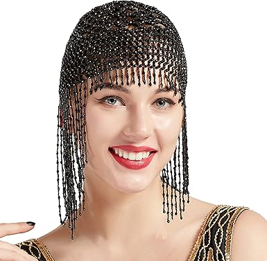 great gatsby beaded hat