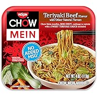 Nissin Chow Mein Noodles, Teriyaki Beef, 4 Ounce (Pack of 8)