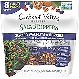 ORCHARD VALLEY HARVEST Salad Toppers, Glazed Walnuts & Berries, 0.85 oz (Pack of 8), Non-GMO, No Artificial Ingredients