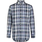 Izod Boys Long Sleeve Plaid Button-Down Twill Shirt
