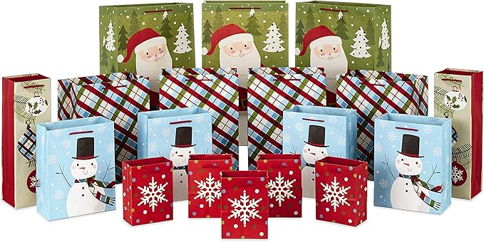 Amazon.com: Hallmark Bulk Christmas Gift Bags Assorted Sizes (18 Gift Bags: 5 Small 5&Amp;Quot;, 4 Medium ...